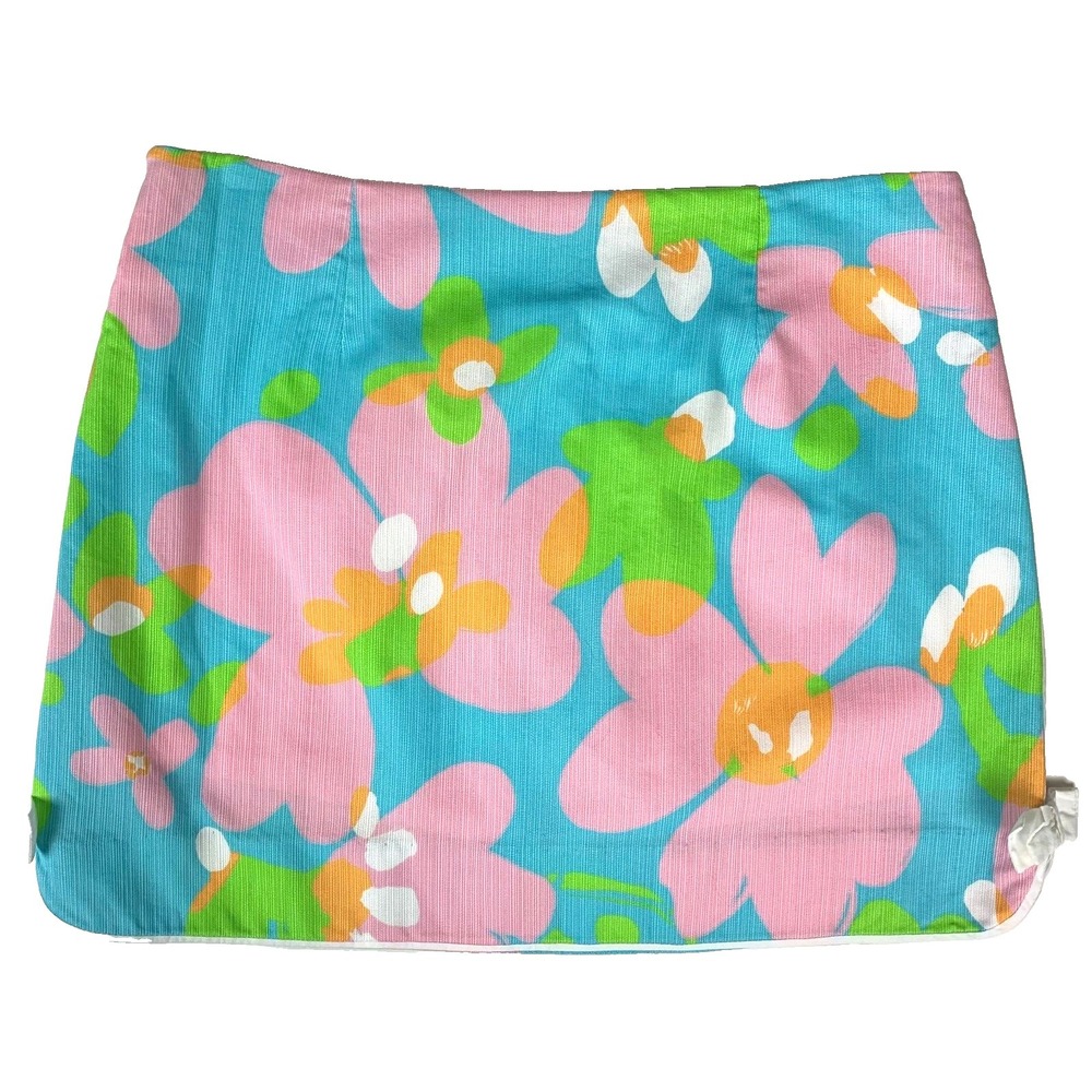 Lilly Pulitzer Cosette Skort Mojito sz 0 Tennis Preppy Floral Bows